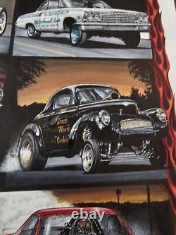 MY HOT ROD GENERATION Original Art Artwork By T. Frederick Drag Racing HOT RODS