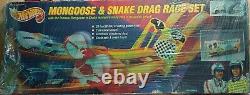 Mongoose & Snake Drag Race Set Funny Cars Hot Wheels 25th Anniv 1993 Box Wear