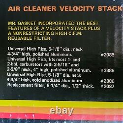 Mr. Gasket Velocity Stack DAY TWO 1960'S 1970'S 1980's Muscle Tunnel Ram withbox