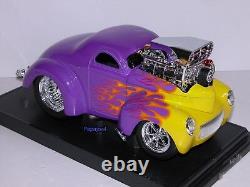 Muscle Machines 1941 Willys Coupe 41 Drag Racing Hemi Limited Purple 118