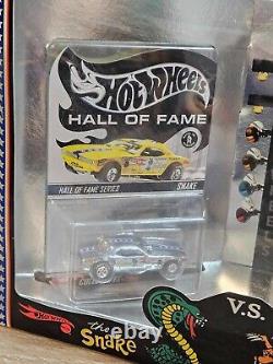 NEW Hot Wheels Hall of Fame Series THE SNAKE vs THE MONGOOSE Drag Racing Display