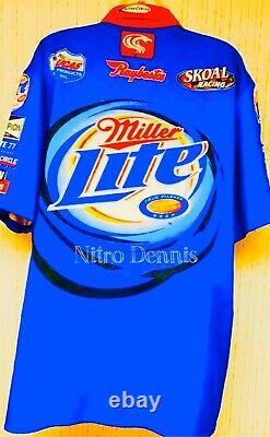 NHRA Dick Lahaie USED Crew Shirt DRAGSTER Don Prudhomme NITRO Snake LARRY DIXON
