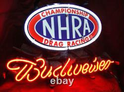 NHRA Drag Racing Car Real Glass Neon Light Sign Lamp Decor Real Glass WindowsNew