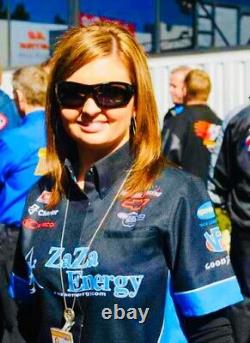 NHRA Erica Enders RACE WORN Crew Shirt ZAZA ENERGY Jersey PRO STOCK Drag Racing