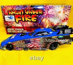 NHRA JOHN FORCE 124 Diecast NIGHT UNDER FIRE Funny Car NITRO Drag Racing 2023