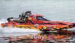 NHRA Marty Logan HYDRO Drag Boat RACING RACE WORN Crew XL Shirt Jersey NITRO
