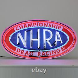 NHRA neon sign in Steel Case Drag Racing Garage lamp top Fuel Funny Car Dragster