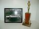 Norwood Arena 1st Place Drag Racing Trophy, With Picture Of Winning Car