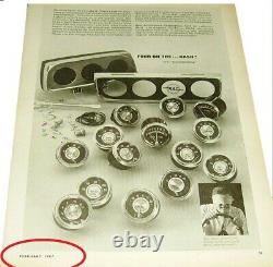 NOS Genuine 60s era RAC triple gauge set vintage hot rod muscle car gauges