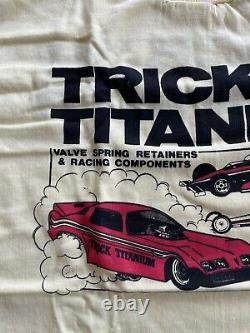 NOS Vintage 1980's Trick Titanium NHRA Drag Race Racing Funny Car T-Shirt Sz XL