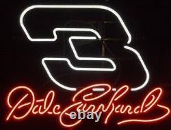 Nascar #3 Dale Drag Racing Car 24x20 Neon Light Sign Lamp Wall Decor Display