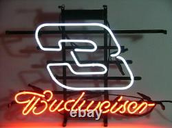 Nascar #3 Drag Racing Car Dale Earnhardt 20x16 Neon Light Sign Lamp Lager Beer