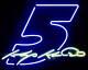 Nascar 5 Drag Racing Car Sports 20x16 Neon Light Sign Lamp Wall Decor