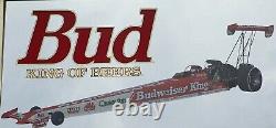 New Old Never Hung Budweiser Bud King Drag Racing Car Beer Bar Mirror Nhra