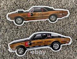 Nhra Vintage 42 Car Set Top Fuel, Gassers, Fuel Altereds, Exhibition Stickers