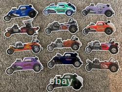Nhra Vintage Very Cool 13 Car Set Fuel Altered Set Of Stickers