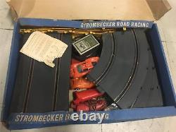 RARE Vtg 66 Strombecker slot car Road Race Drag Strip Set original box untested