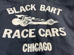 Rare VTG West Wind Black Bart Race Cars Chicago Windbreaker Jacket Size Large