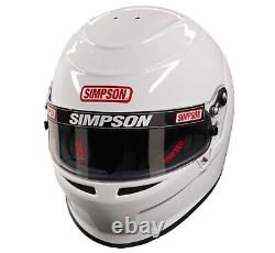 Simpson Venator Helmet Lid SA2015 White Oval/Track/Kart/Drag Racing All Sizes