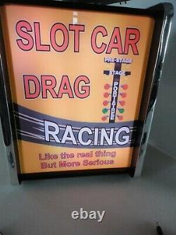 Slot car Drag Racing LED Display light sign box