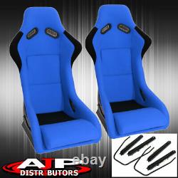 Spg Profi Style JDM Full Bucket Racing Automotive Car Seats With Slider Blue Cloth