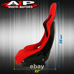 Spg Profi Style JDM Full Bucket Racing Automotive Car Seats With Sliders Red Cloth