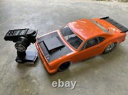 TEAM ASSOCIATED DR10 REAKT ORANGE DRAG RACE CAR 1/10 2WD BRUSHLESS Great Shape