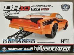 Team Associated DR10 RTR Brushless Drag Race Car Orange with2.4GHz Radio & DVC New