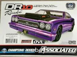 Team Associated DR10 RTR Brushless Drag Race Car Purple Radio Battery & Charger