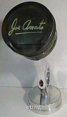 Unique Joe Amato Signed Piston & Rod, With Base, Drag Racing NHRA, Man Cave Trophy