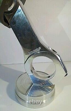 Unique Joe Amato Signed Piston & Rod, With Base, Drag Racing NHRA, Man Cave Trophy