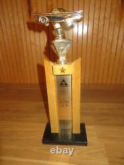 VIntage 1960 Auto Magic Award of Elegance Drag car racing TROPHY Bay City MICH