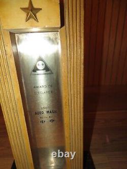 VIntage 1960 Auto Magic Award of Elegance Drag car racing TROPHY Bay City MICH