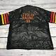 Vtg Simpson Mens Puffer Drag Racing Hot Rod Jacket 80s Black Size Large