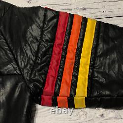 VTG Simpson Mens Puffer Drag Racing Hot Rod Jacket 80s Black Size Large