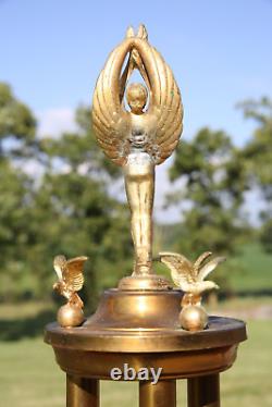 Vintage 1950's Car Club Hot Rod Racing Trophy brass plaque drag racing 26