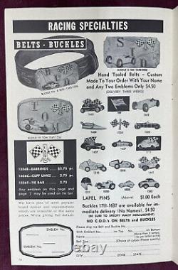 Vintage 1956 Spot Enterprises Car Catalog patch decal hot rod drag racing RARE