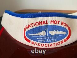 Vintage 1960s 70s NHRA Visor Hat Cap NOS NEW Original National Hot Rod car Racin