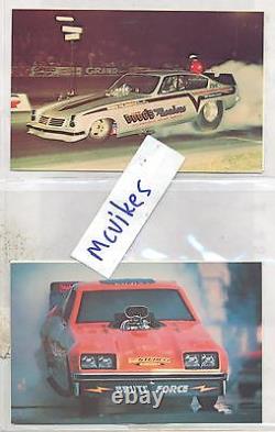 Vintage 1970's Drag Racing Funny Car Photo Pack Lot (10) Army, Marines, Postcard