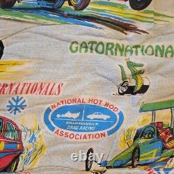 Vintage 70s NHRA Sleeping Bag VERY RARE Gatornationals Drag Cars NICE