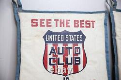 Vintage Auto Car Club Bleacher Seat Cushions Drag Racing Hot Rod Shield