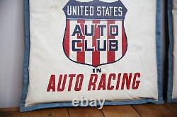 Vintage Auto Car Club Bleacher Seat Cushions Drag Racing Hot Rod Shield