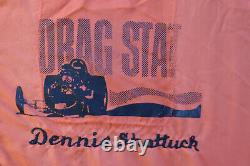 Vintage Drag Car Racing Drag Stat Dennis Shattuck Orange Windbreaker Jacket