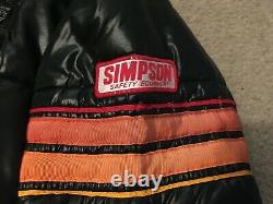 Vintage SIMPSON RACING PUFFER Jacket HOT ROD Car DRAG GREAT CONDITION Sz M