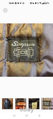 Vintage Simpson Puffer Drag Racing Hot Rod Jacket 80's Coat Medium 1980 NASCAR