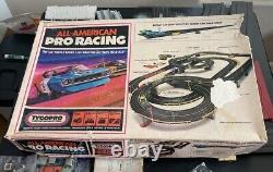 Vintage Tycopro All American Pro Racing Slot Car Racing Track W Drag Strip 5 Car