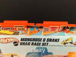 Vtg Hot Wheels Redline Snake Mongoose Drag Race Set with Box & Insert Nice