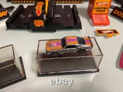 (rare) 1976 Mattel Hw Double Scare Speedway (super Chrome) Drag Race Set