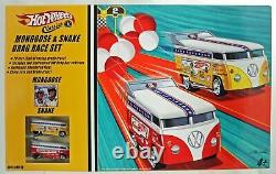 1/64 Hot Wheels Vw Drag Bus Voitures Hot Wheels Mongoose Snake Race Set