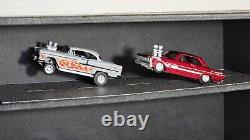 1/64 Voitures miniatures Diecast Hot Wheels personnalisées Drag/Street Race Diorama Support d'affichage 6 voitures